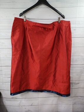 Champagne Italy Silk Skirt Womens Knee Length Designer Sz 22 NWT